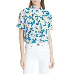 Equipment Betty Silk Floral Top Size Small Long Sleeves